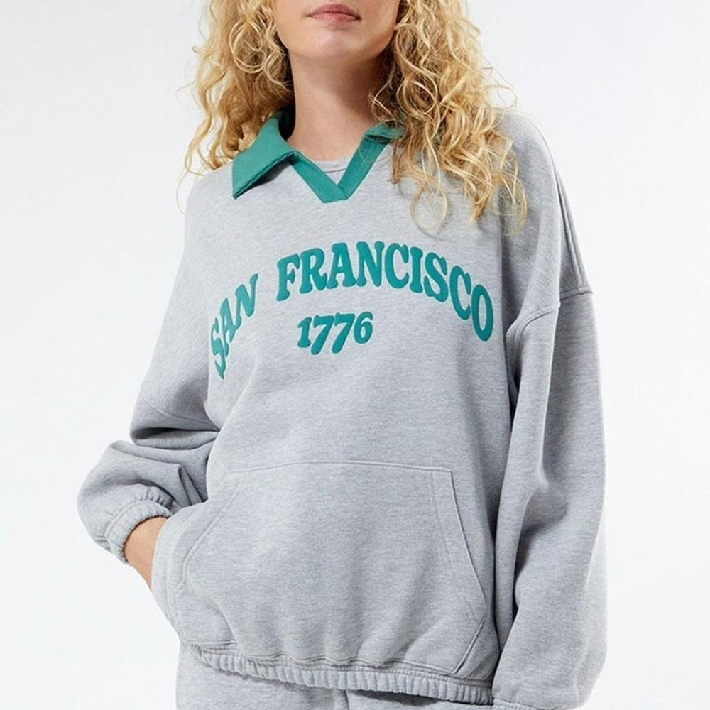Pacsun San Francisco Rugby Oversized Sweatshirt Size Large NWOT